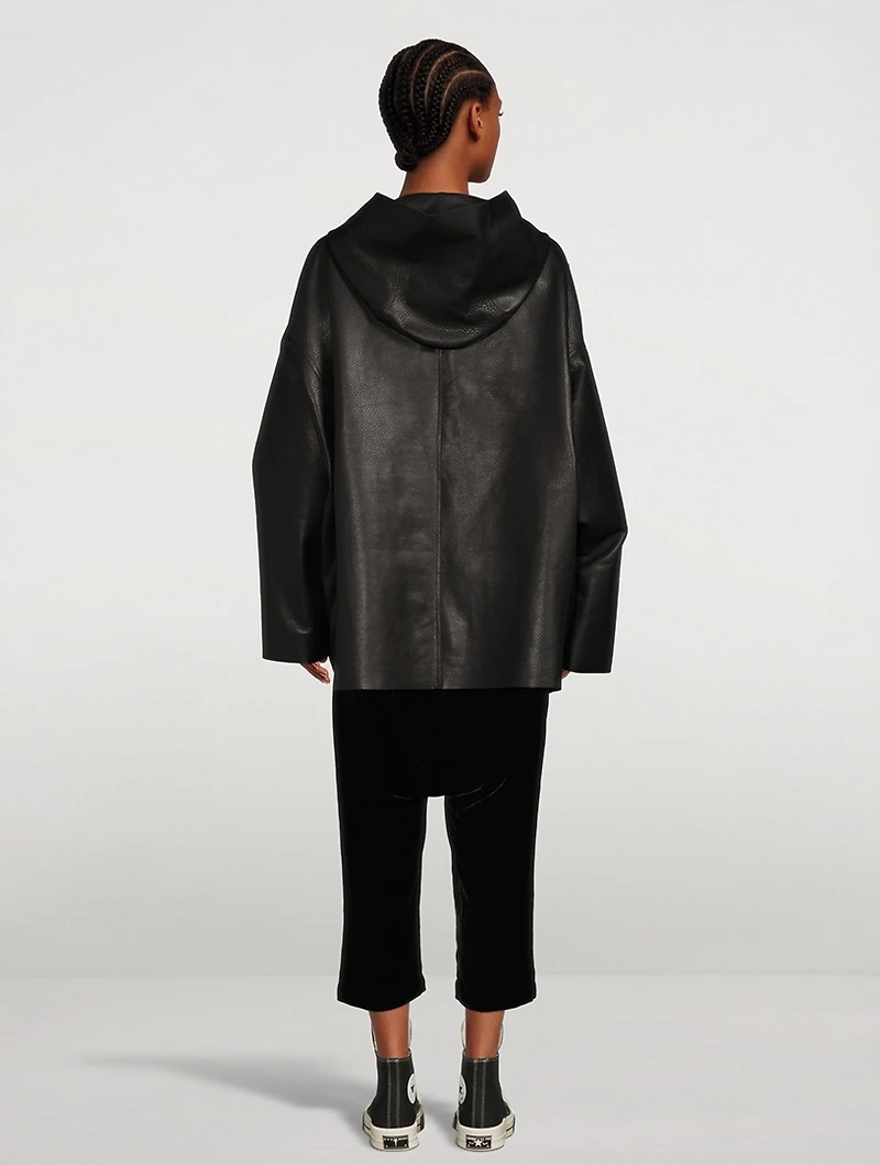 Peter Leather Zip-Front Jacket