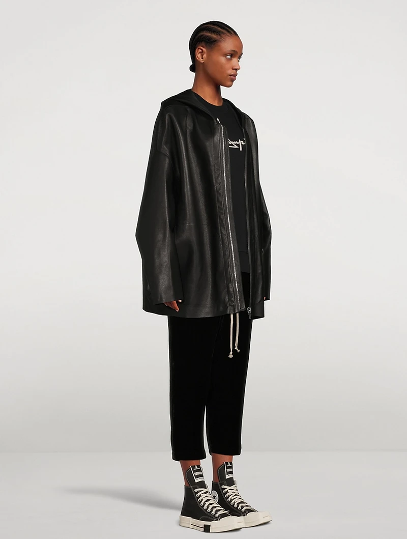 Peter Leather Zip-Front Jacket
