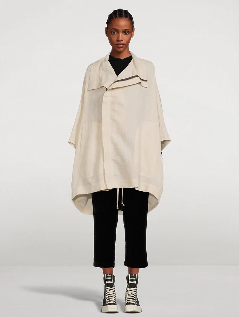 Sail Linen And Wool Biker Jacket