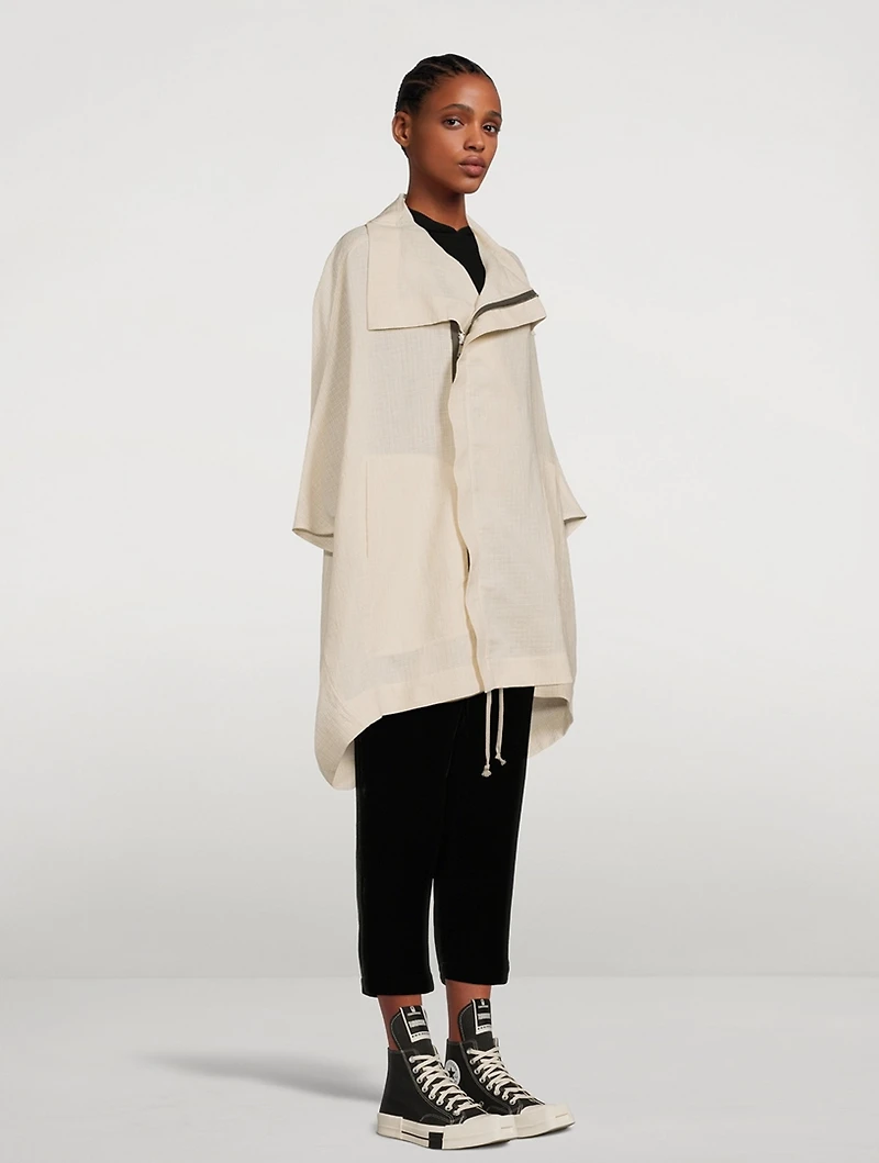 Sail Linen And Wool Biker Jacket