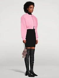 Faux Fur Cropped Cardigan