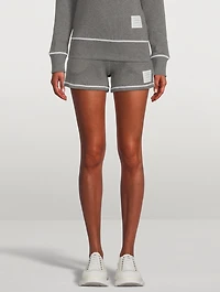 Contrast Stitch Cotton Shorts