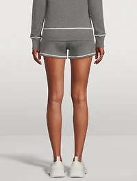 Contrast Stitch Cotton Shorts
