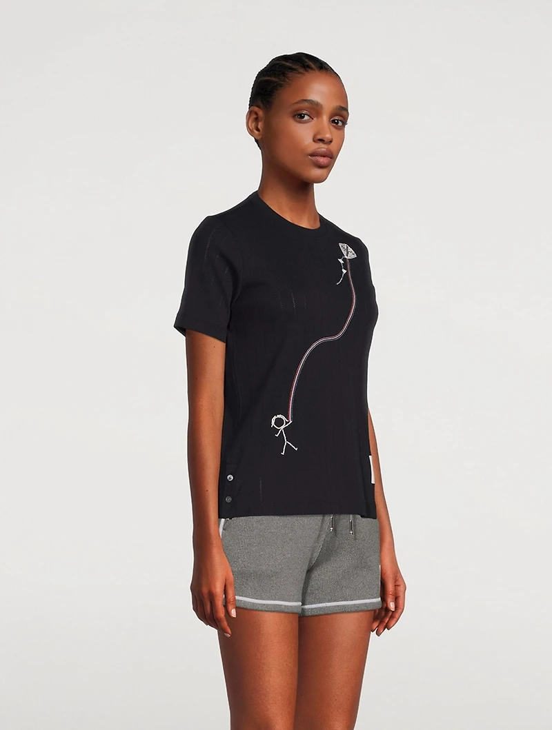 Sky Icon Intarsia Knit T-Shirt