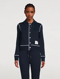 Contrast Stitch Cotton Rib Jacket