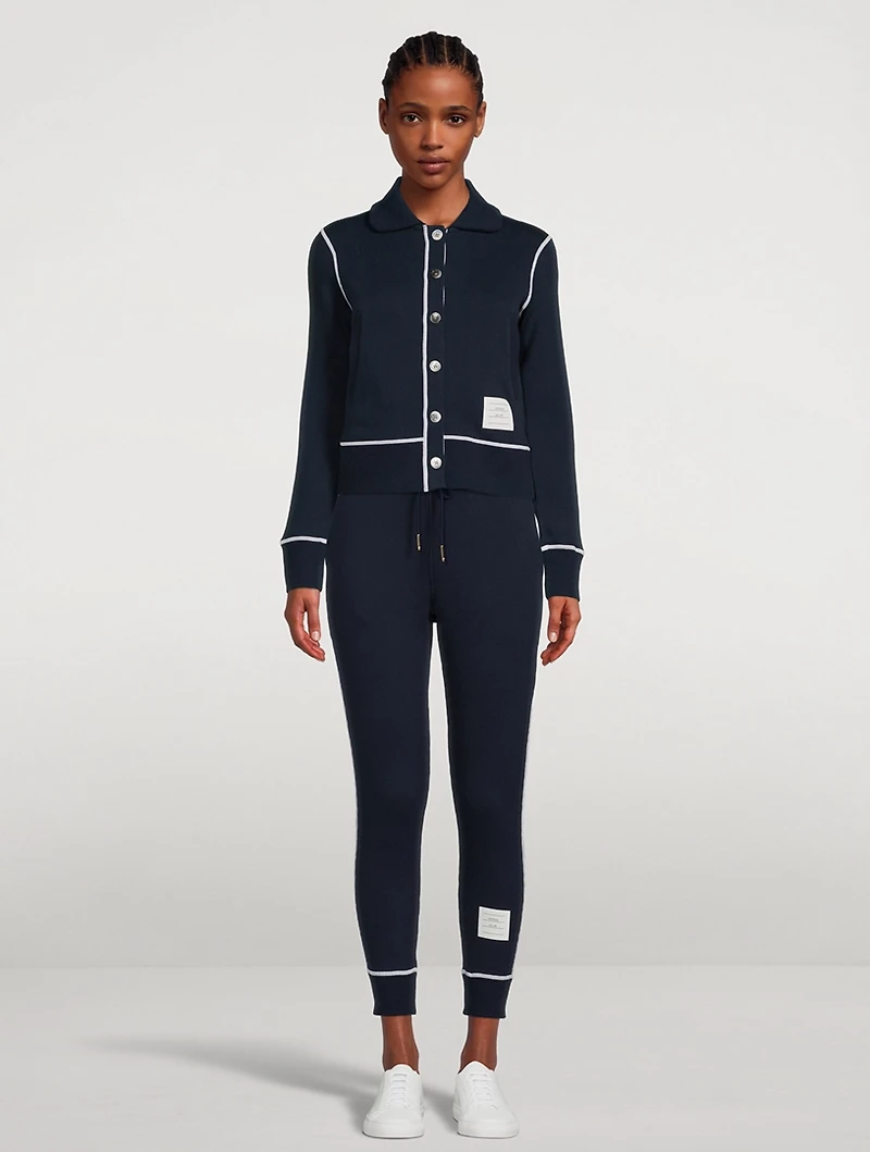 Contrast Stitch Cotton Rib Jacket
