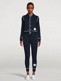 Contrast Stitch Cotton Rib Jacket