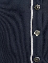 Contrast Stitch Cotton Rib Jacket
