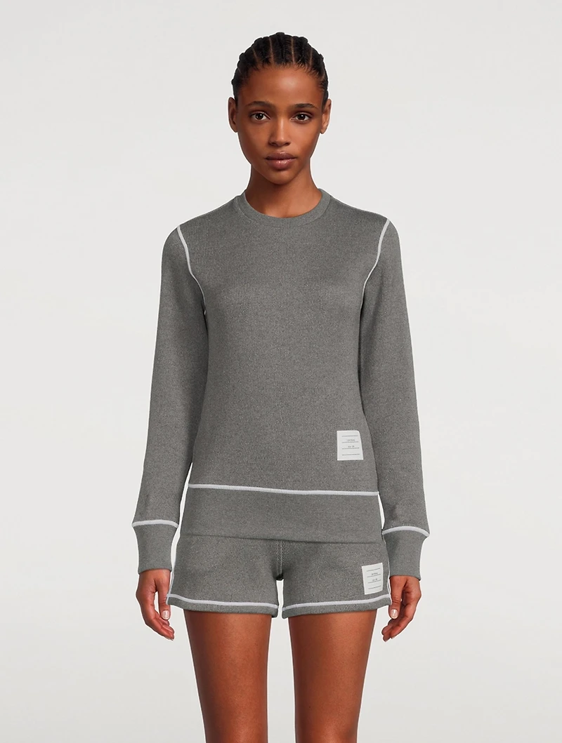 Contrast Stitch Cotton Sweatshirt