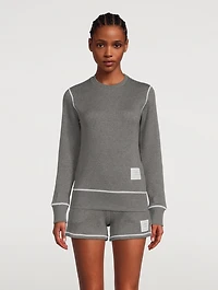 Contrast Stitch Cotton Sweatshirt