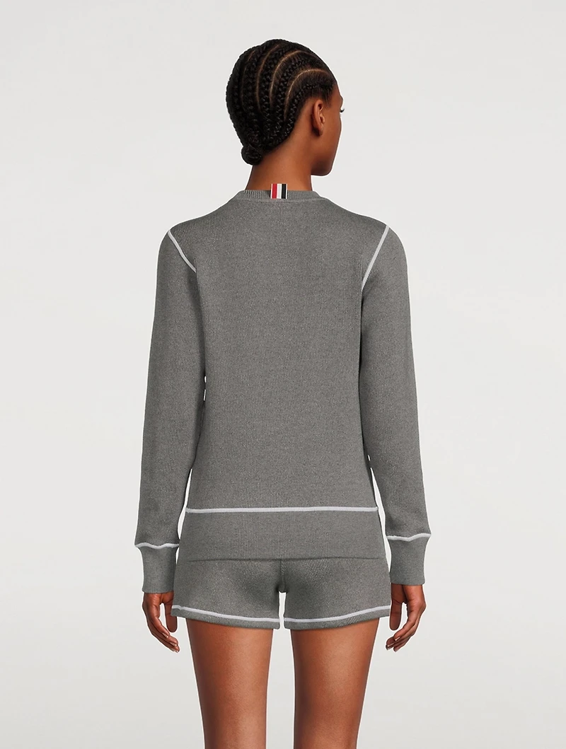 Contrast Stitch Cotton Sweatshirt