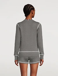 Contrast Stitch Cotton Sweatshirt