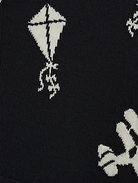 Sky Icon Intarsia Merino Wool Cardigan