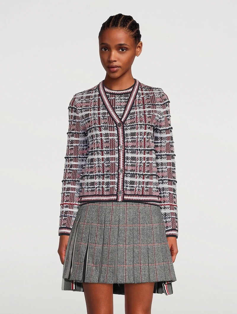 Madras Check Cardigan