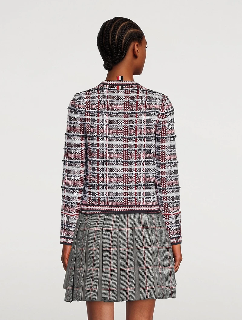 Madras Check Cardigan