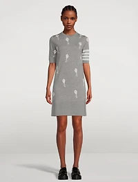 Sky Icon Intarsia Sweater Dress