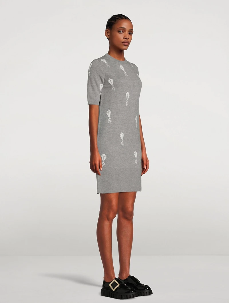 Sky Icon Intarsia Sweater Dress