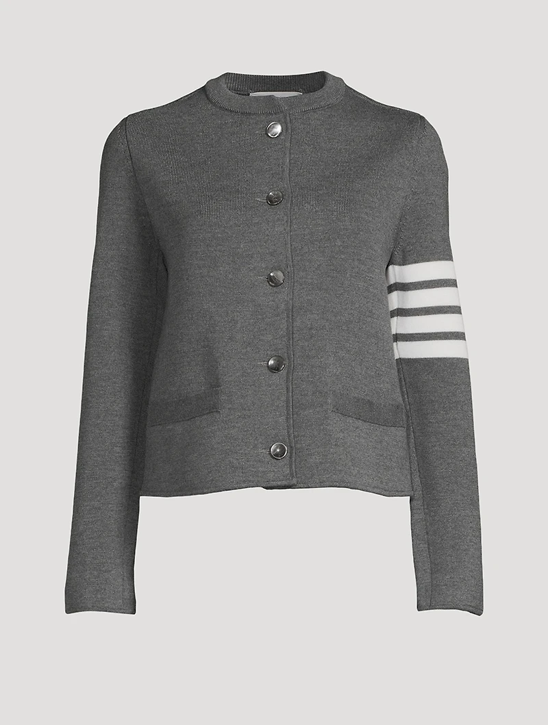 Wool Crewneck Cardigan