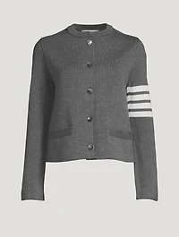 Wool Crewneck Cardigan