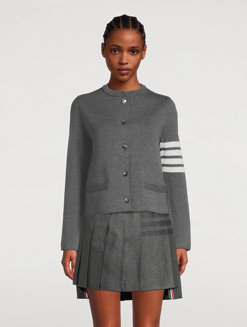 Wool Crewneck Cardigan