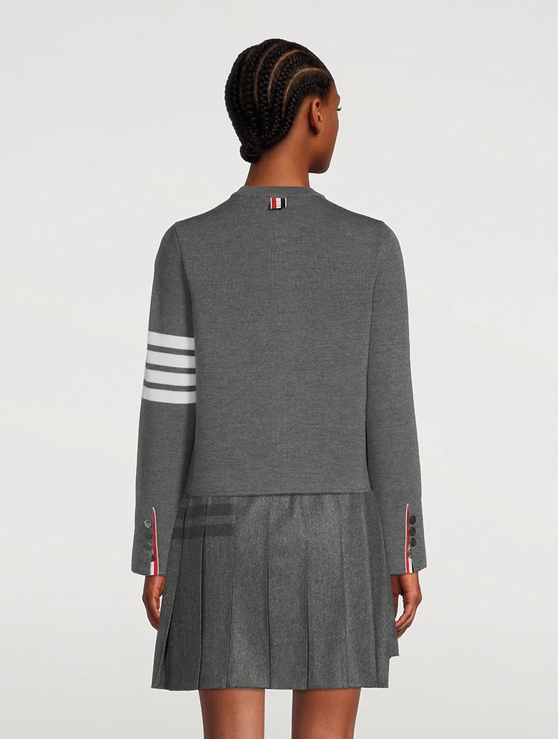 Wool Crewneck Cardigan