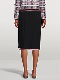 Overtwisted Cotton Knit Midi Skirt