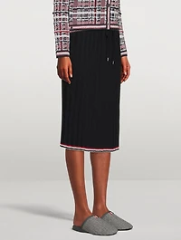 Overtwisted Cotton Knit Midi Skirt