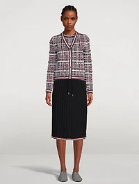 Overtwisted Cotton Knit Midi Skirt