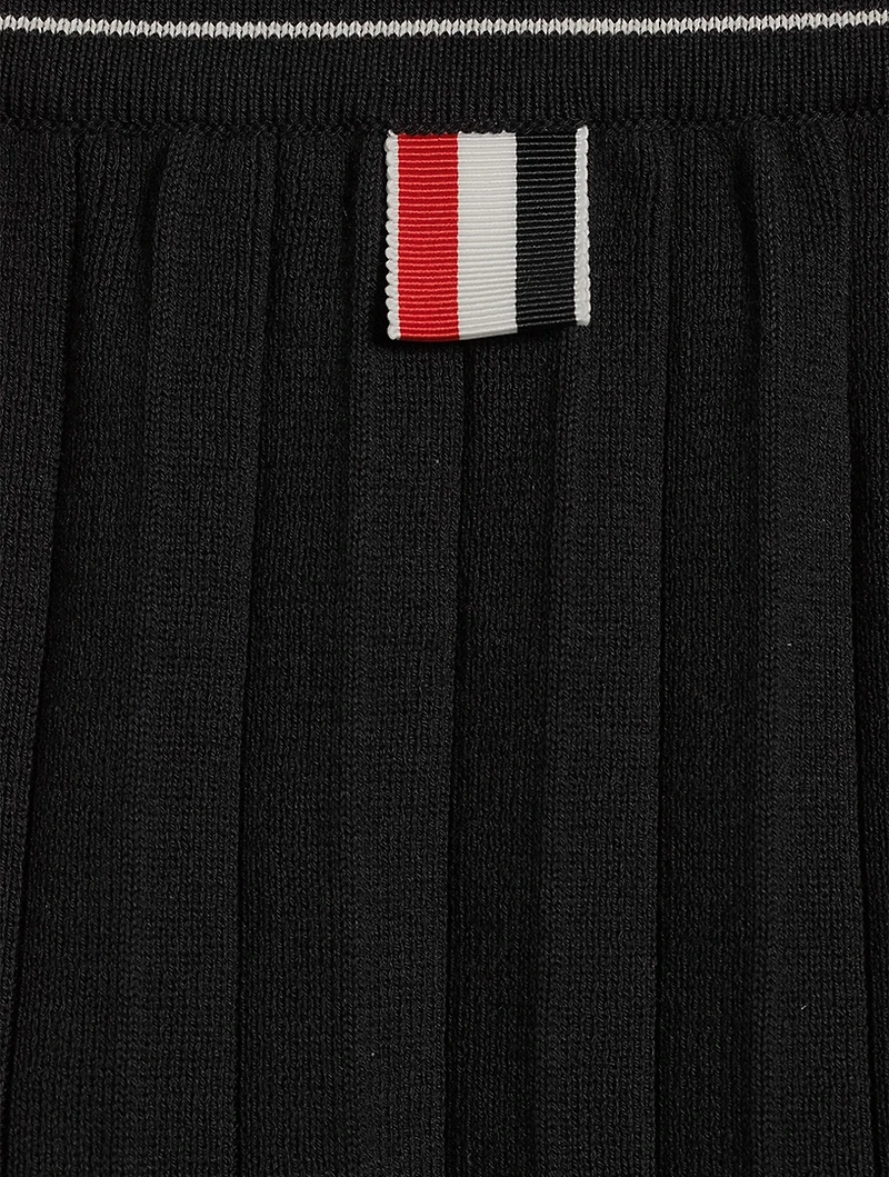 Overtwisted Cotton Knit Midi Skirt