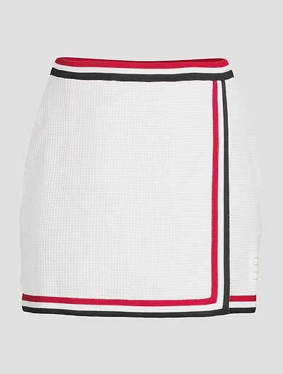 Textured Cotton Mini Skirt