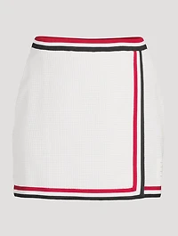 Textured Cotton Mini Skirt