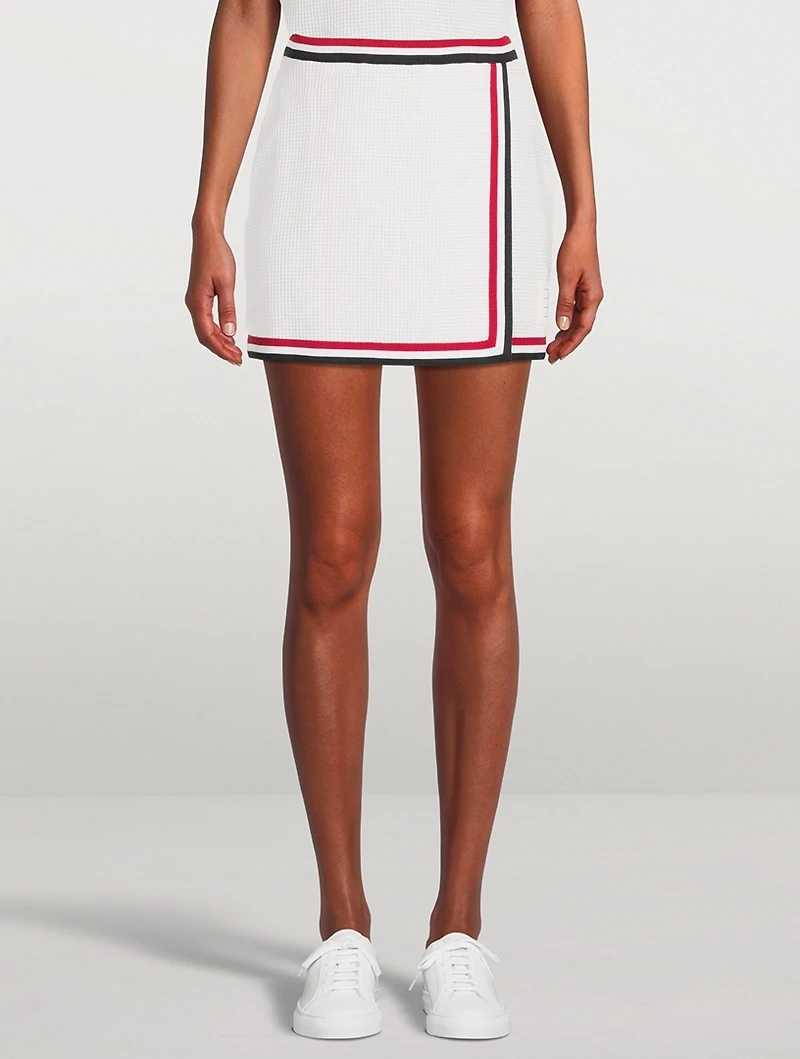 Textured Cotton Mini Skirt