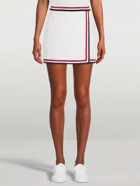 Textured Cotton Mini Skirt