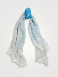 Cashmere And Silk Scarf In St. Gallen Sky Prnt
