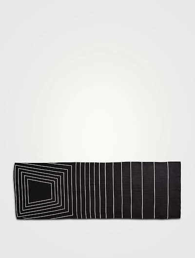 Cashmere And Silk Scarf In Trapezoid Print