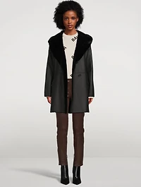 Le Sylvie Straight-Leg Leather Jeans