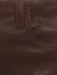 Le Sylvie Straight-Leg Leather Jeans