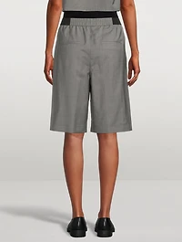 Lamay Wool High-Waisted Shorts
