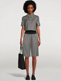 Lamay Wool High-Waisted Shorts