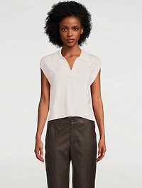 Pagan Cap-Sleeve Cashmere Sweater