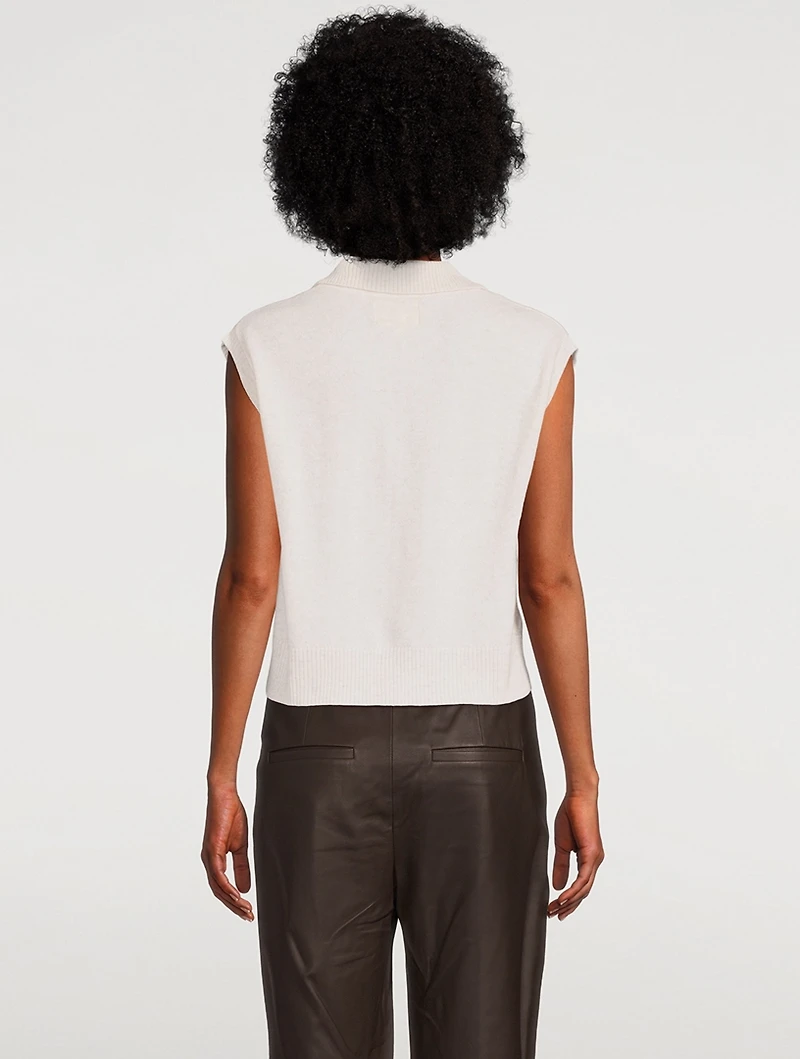 Pagan Cap-Sleeve Cashmere Sweater