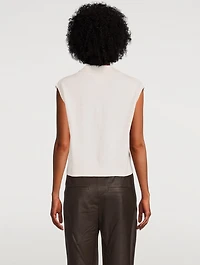 Pagan Cap-Sleeve Cashmere Sweater