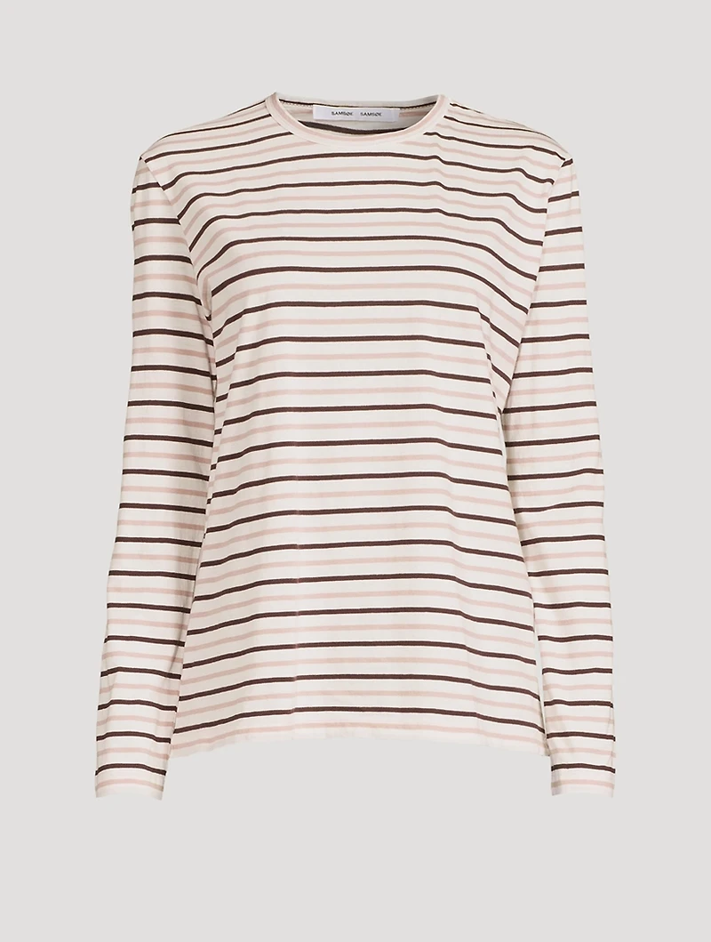 Nobile Organic Cotton Long-Sleeve T-Shirt Stripe Print