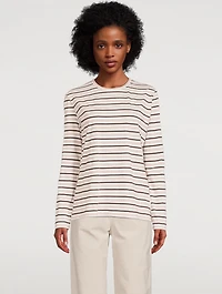 Nobile Organic Cotton Long-Sleeve T-Shirt Stripe Print