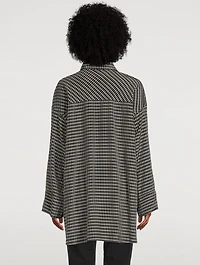 Jimea Long Shirt Grid Print
