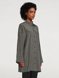 Jimea Long Shirt Grid Print