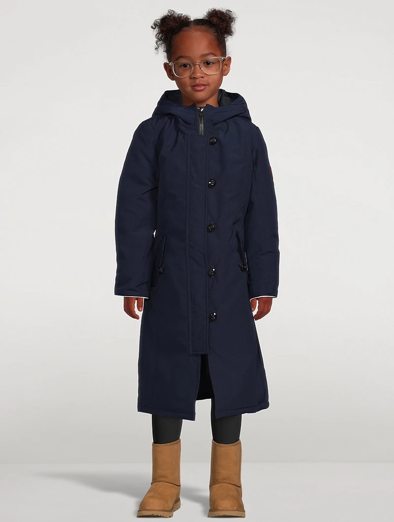 Kids Brittania Midi Down Parka With Hood