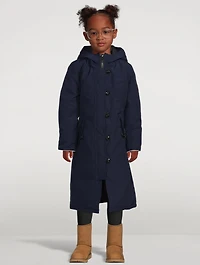 Kids Brittania Midi Down Parka With Hood