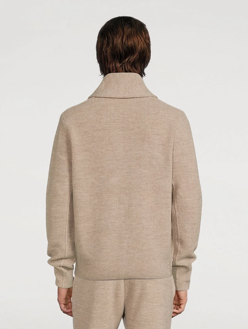 Undyed Wool Cardigan