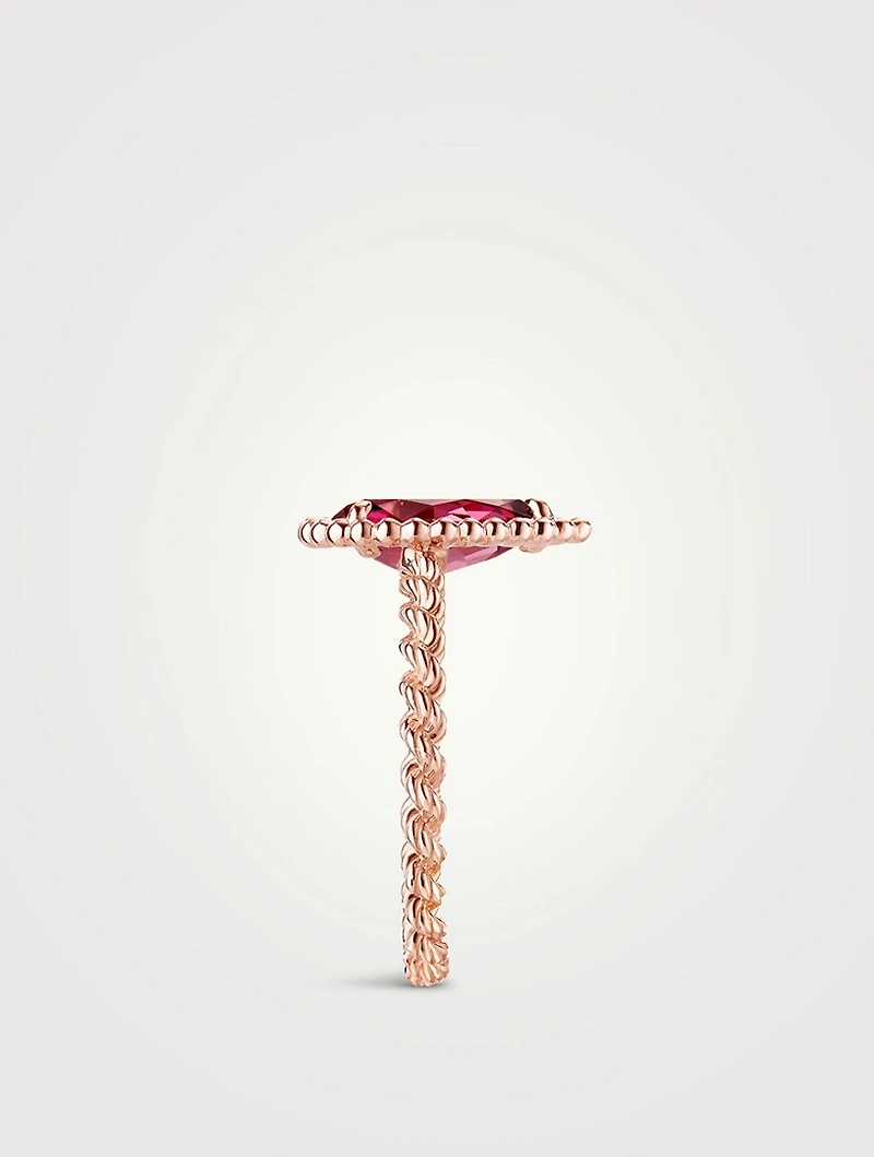 Serpent Bohème S Motif Ring With Rhodolite Garnet